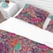 Designart 'Texture with Abstract Flowers' Bohemian & Eclectic Bedding Set - Duvet Cover & Shams